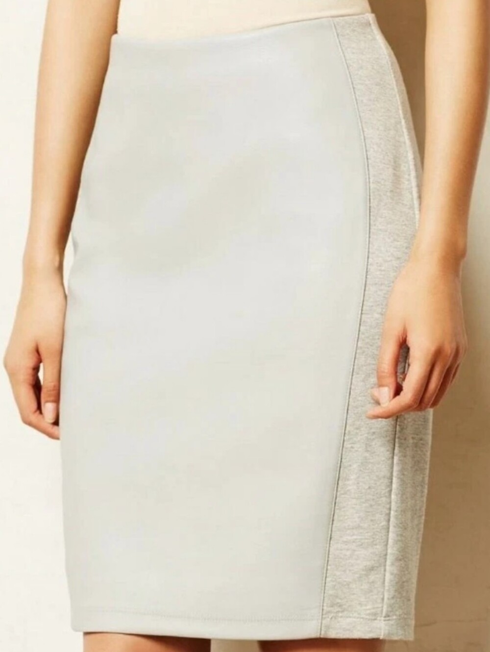 Nwt Bailey 44 Lottie Pencil Skirt Gray Faux Leather Jersey NWT Size SIze S